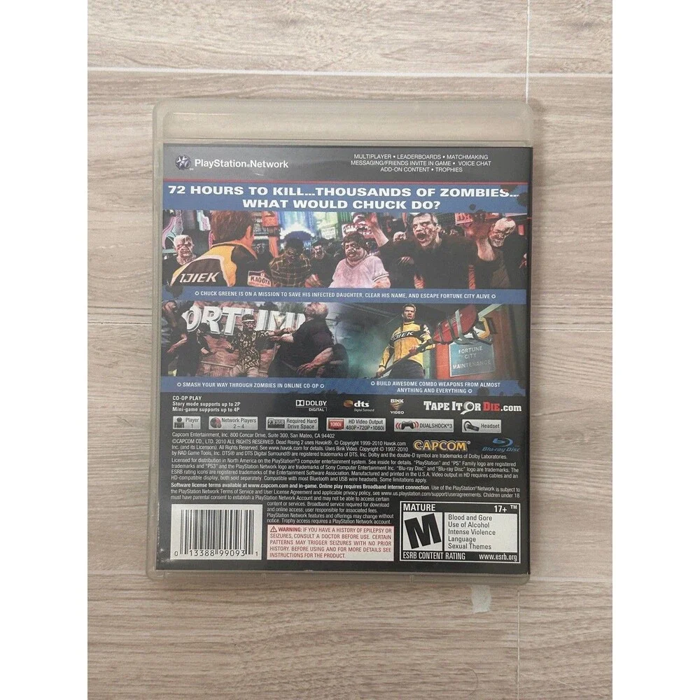 Dead Rising 2 PS3 Video Game Bonus Map Zombie Survival Horror Multiplayer